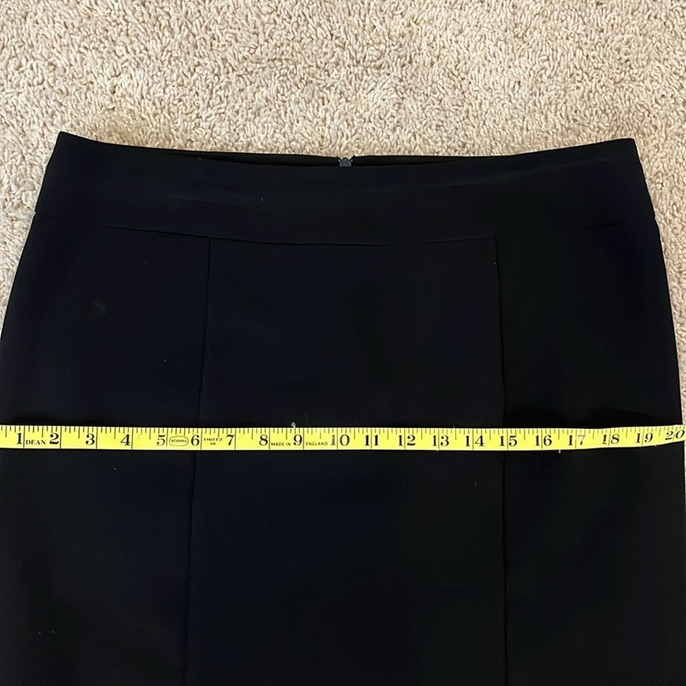 George black straight black knee length skirt. Poly rayon bland w/some spandex - Picture 9 of 11